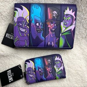 Loungefly Disney Villains In The Dark Crossbody Bag & Wallet Set